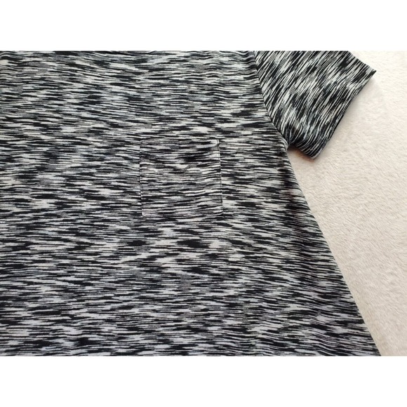 LuLaRoe T Shirt Dress Women 2XS Gray Space Dye Polyester Short Sleeve Round Neck - Picture 5 of 7